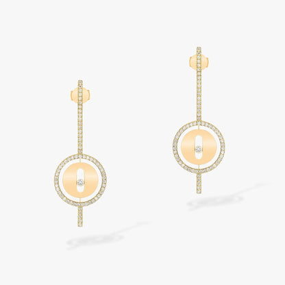 [OrnoraJewelry]LUCKY MOVE ARROW PINK GOLD DIAMOND EARRINGS