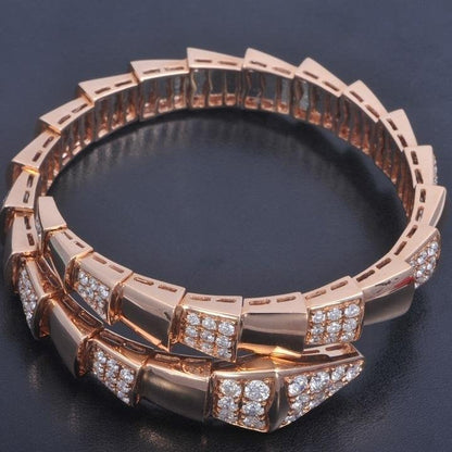[Ornora Jewelry]SERPENTI WIDE BRACELET PINK GOLD DIAMOND