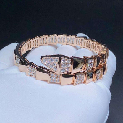 [Ornora Jewelry]SERPENTI WIDE BRACELET PINK GOLD DIAMOND