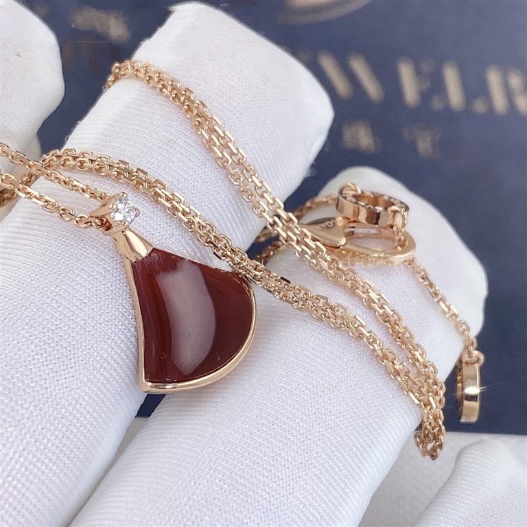 [OrnoraJewelry]DREAM NECKLACE CARNELIAN 1 DIAMOND