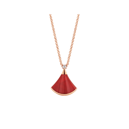 [OrnoraJewelry]DREAM NECKLACE CARNELIAN 1 DIAMOND
