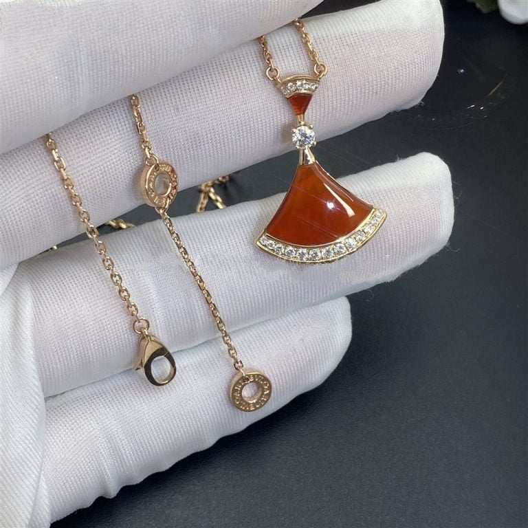 [OrnoraJewelry]DREAM NECKLACE CARNELIAN DIAMOND