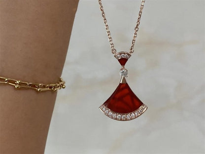[OrnoraJewelry]DREAM NECKLACE CARNELIAN DIAMOND