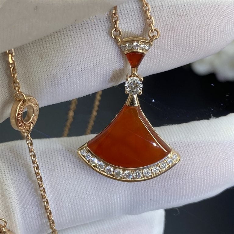 [OrnoraJewelry]DREAM NECKLACE CARNELIAN DIAMOND
