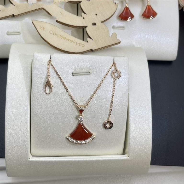 [OrnoraJewelry]DREAM NECKLACE CARNELIAN DIAMOND