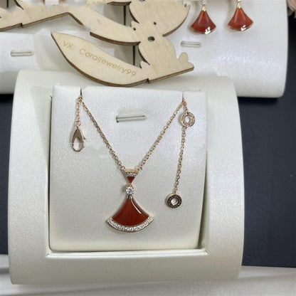 [OrnoraJewelry]DREAM NECKLACE CARNELIAN DIAMOND