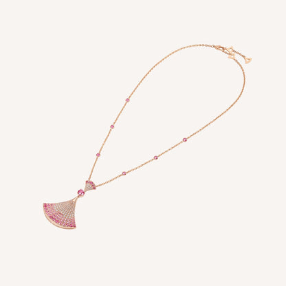 [OrnoraJewelry]DREAM NECKLACK DIAMOND PINK GOLD