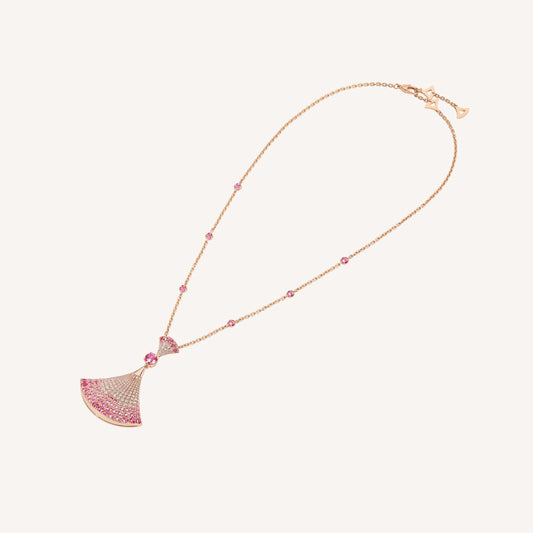 [OrnoraJewelry]DREAM NECKLACK DIAMOND PINK GOLD
