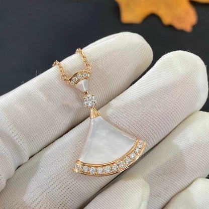 [OrnoraJewelry]DREAM NECKLACE MOP PINK GOLD DIAMOND