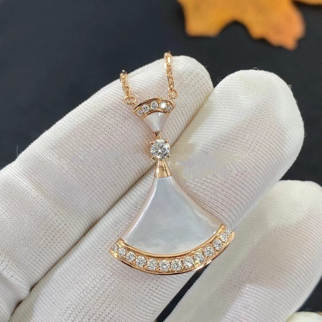 [OrnoraJewelry]DREAM NECKLACE MOP PINK GOLD DIAMOND