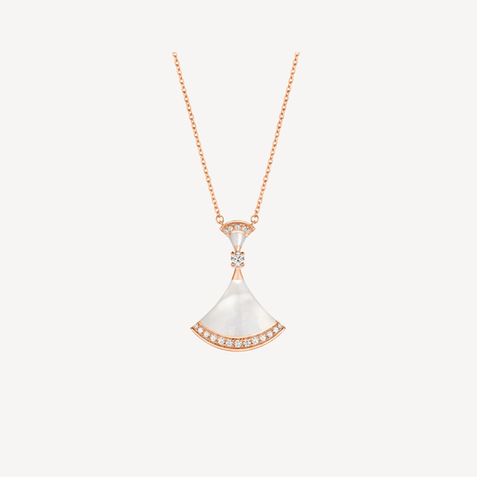[OrnoraJewelry]DREAM NECKLACE MOP PINK GOLD DIAMOND