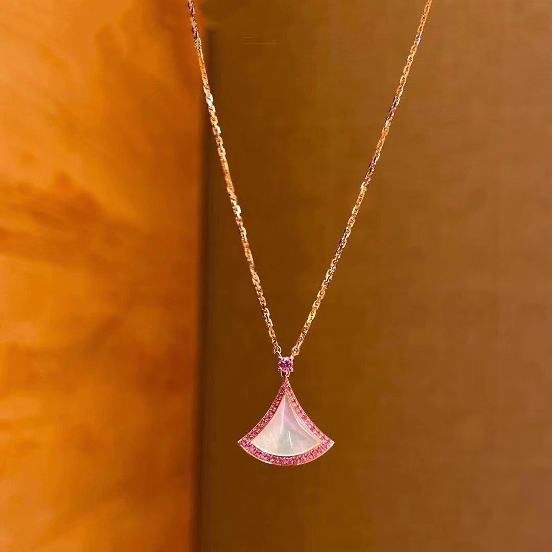 [OrnoraJewelry]DREAM NECKLACE MOP DIAMOND PINK