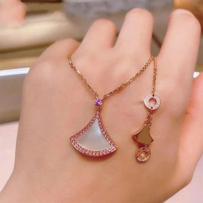 [OrnoraJewelry]DREAM NECKLACE MOP DIAMOND PINK