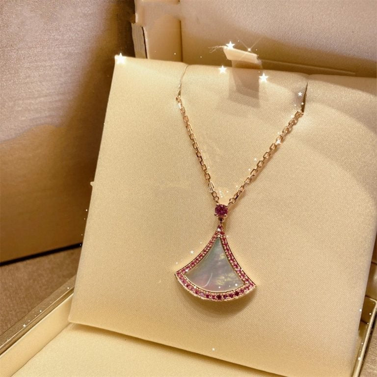 [OrnoraJewelry]DREAM NECKLACE MOP DIAMOND PINK