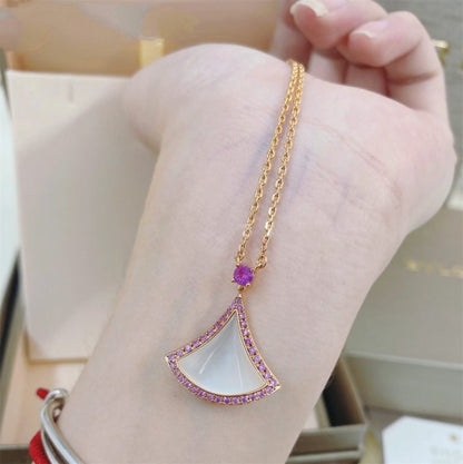 [OrnoraJewelry]DREAM NECKLACE MOP DIAMOND PINK