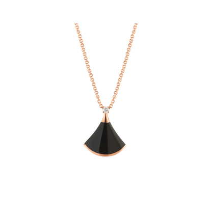 [OrnoraJewelry]DREAM NECKLACE ONYX 1 DIAMOND