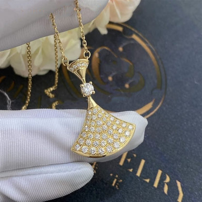 [OrnoraJewelry]DREAM NECKLACE GOLD FULL DIAMOND