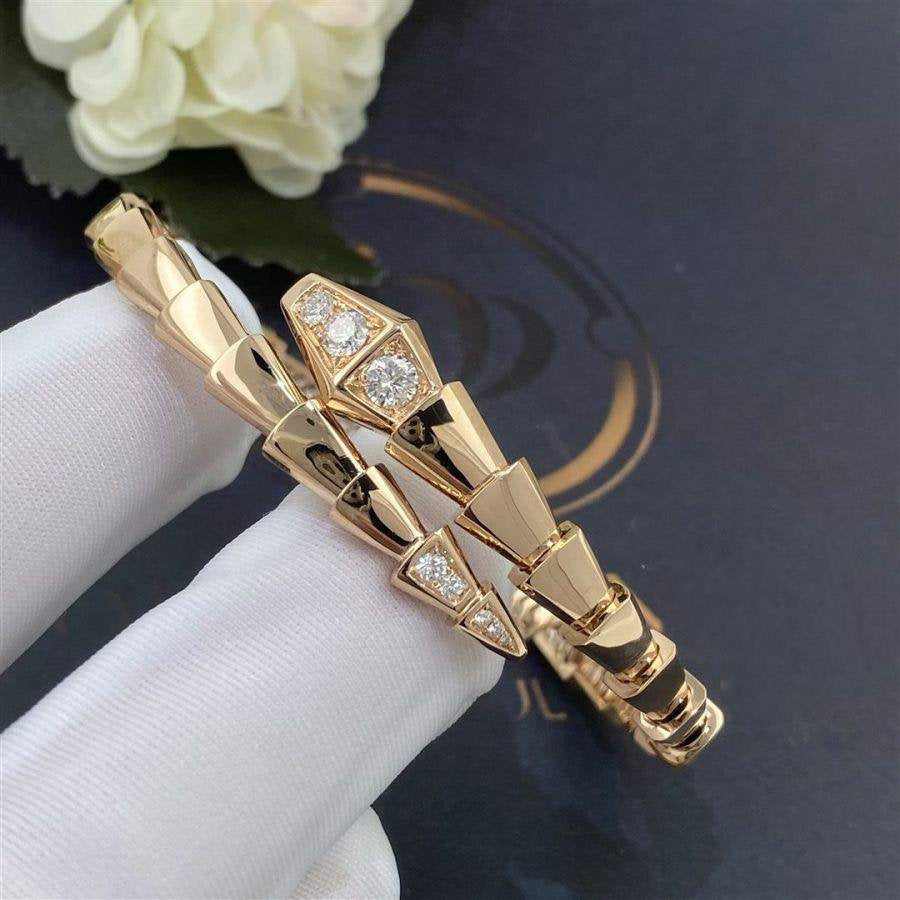 [OrnoraJewelry]SERPENTI BRACELET DIAMONDS PINK GOLD