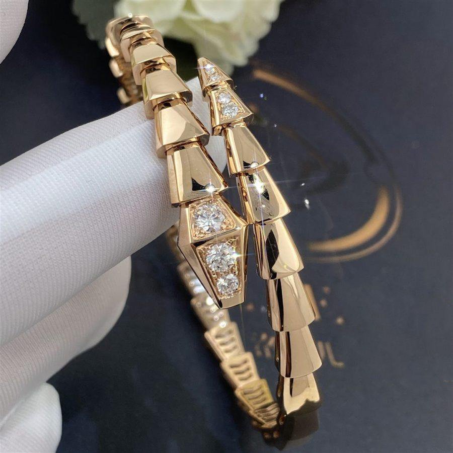 [OrnoraJewelry]SERPENTI BRACELET DIAMONDS PINK GOLD
