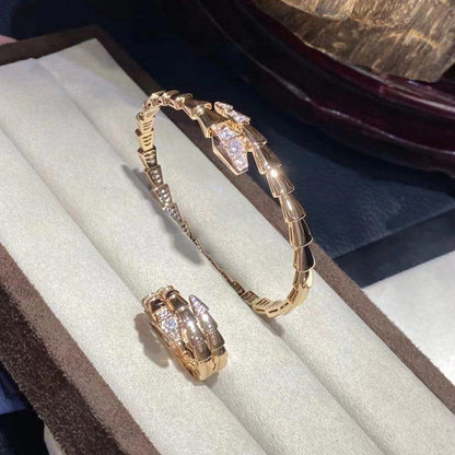 [OrnoraJewelry]SERPENTI BRACELET DIAMONDS PINK GOLD