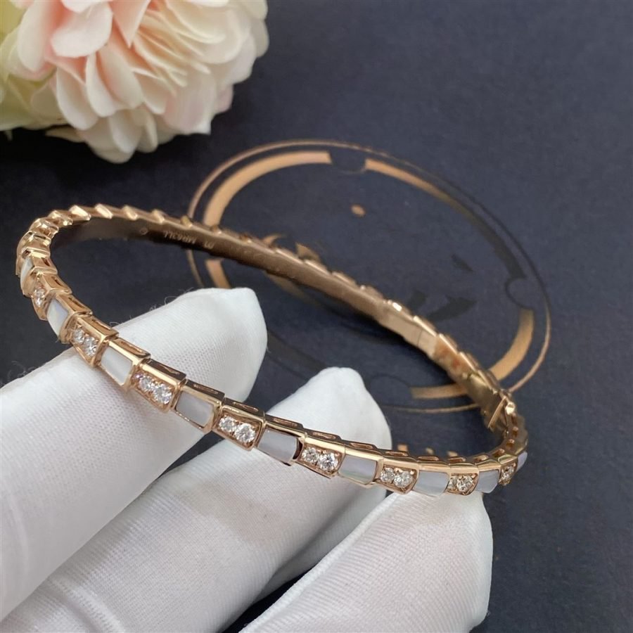 [OrnoraJewelry]SERPENTI BRACELET PINK GOLD MOP DIAMOND