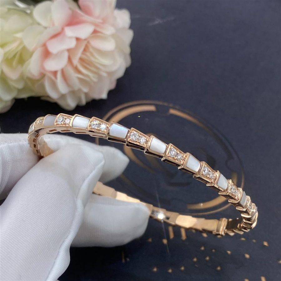 [OrnoraJewelry]SERPENTI BRACELET PINK GOLD MOP DIAMOND
