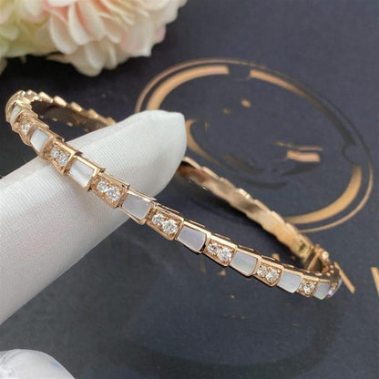 [OrnoraJewelry]SERPENTI BRACELET PINK GOLD MOP DIAMOND