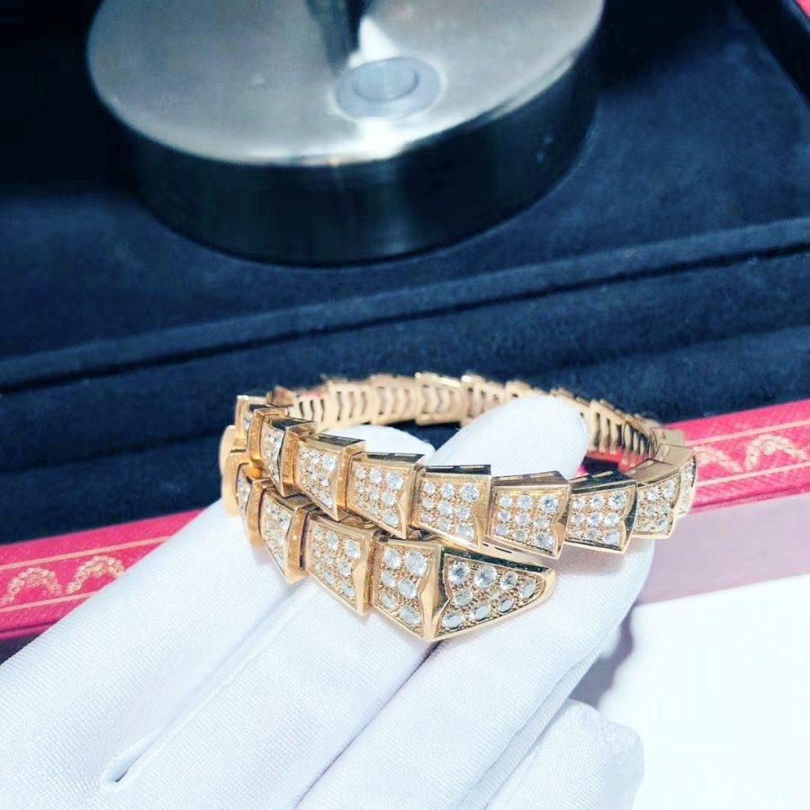 [OrnoraJewelry]SERPENTI BRACELET 8MM PINK GOLD DIAMOND