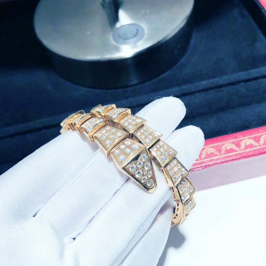 [OrnoraJewelry]SERPENTI BRACELET 8MM PINK GOLD DIAMOND