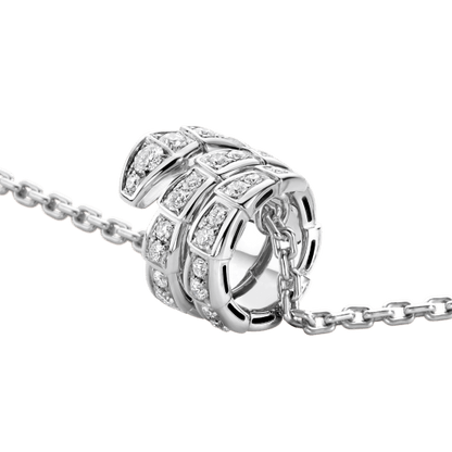 [OrnoraJewelry]SERPENTI  NECKLACE DOUBLE RING DIAMOND