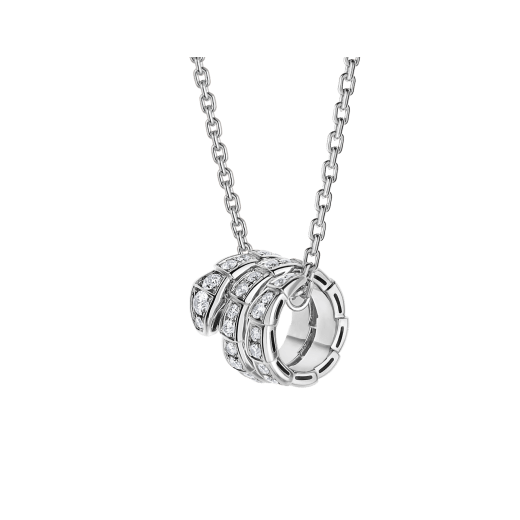 [OrnoraJewelry]SERPENTI  NECKLACE DOUBLE RING DIAMOND