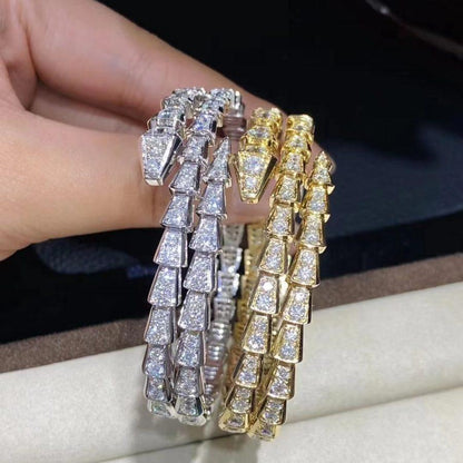 [OrnoraJewelry]SERPENTI BRACELET GOLD DIAMOND DOUBLE ROW