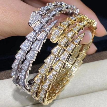 [OrnoraJewelry]SERPENTI BRACELET GOLD DIAMOND DOUBLE ROW