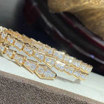 [OrnoraJewelry]SERPENTI BRACELET GOLD DIAMOND DOUBLE ROW