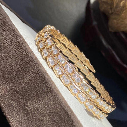 [OrnoraJewelry]SERPENTI BRACELET GOLD DIAMOND DOUBLE ROW