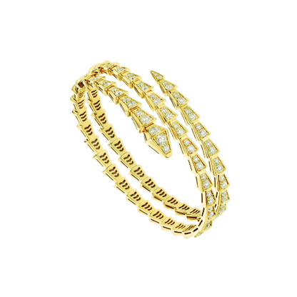 [OrnoraJewelry]SERPENTI BRACELET GOLD DIAMOND DOUBLE ROW