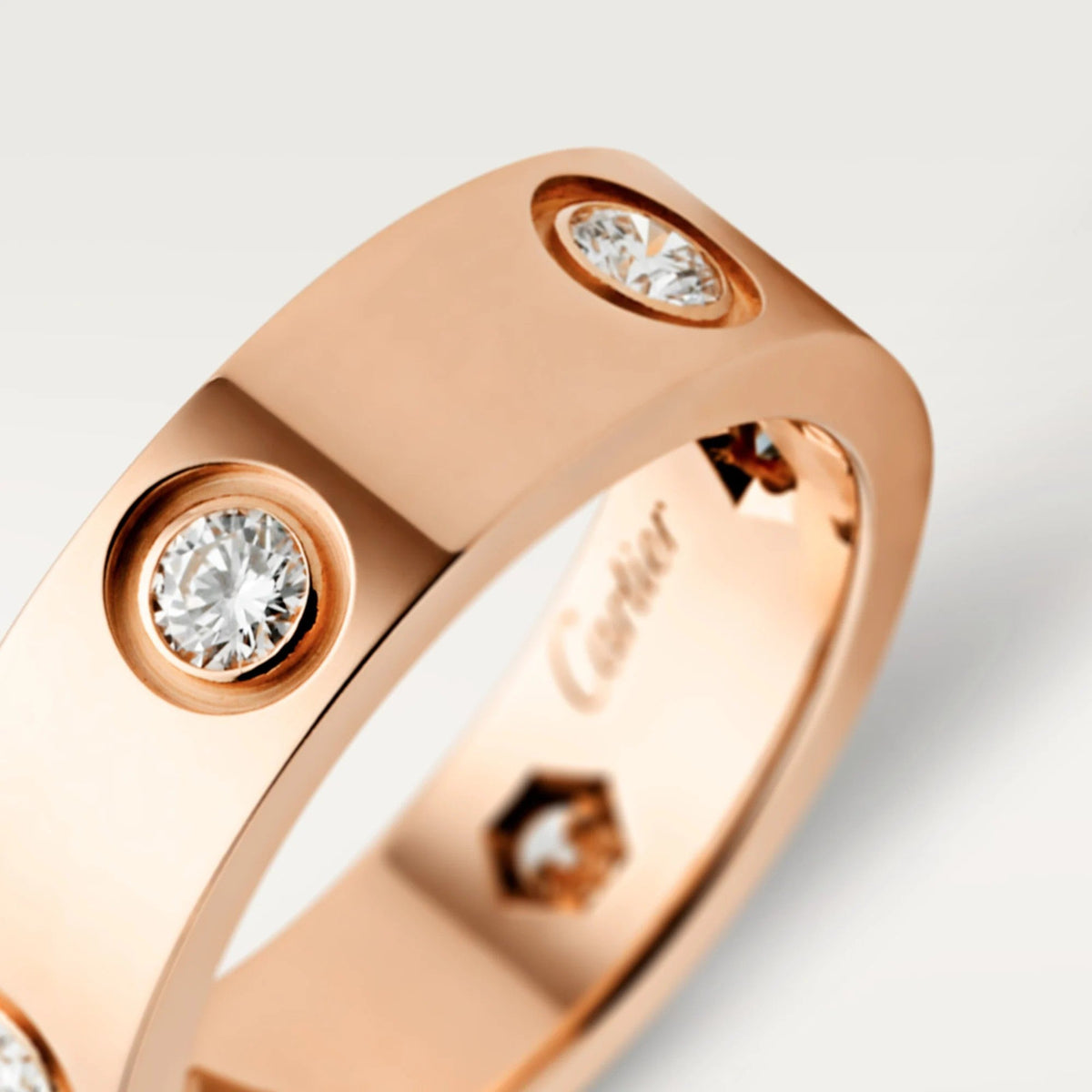 [OrnoraJewelry]LOVE 5.5MM 6 DIAMOND RING