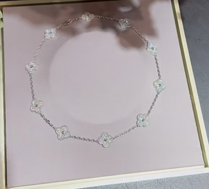 [OrnoraJewelry Jewelry]CLOVER 10 MOTIFS  Gold Diamond  NECKLACE