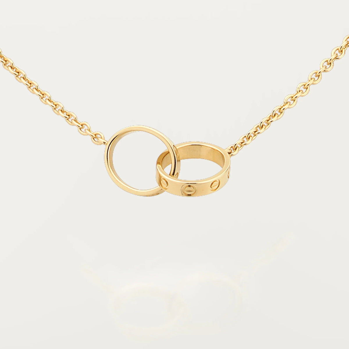[OrnoraJewelry]LOVE DOUBLE RING NECKLACE