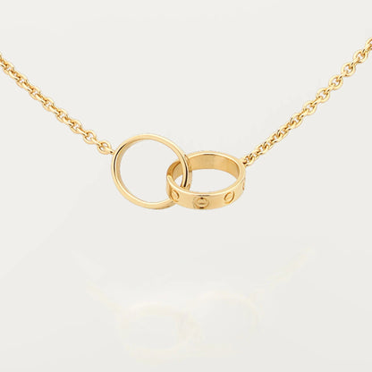 [OrnoraJewelry]LOVE DOUBLE RING NECKLACE