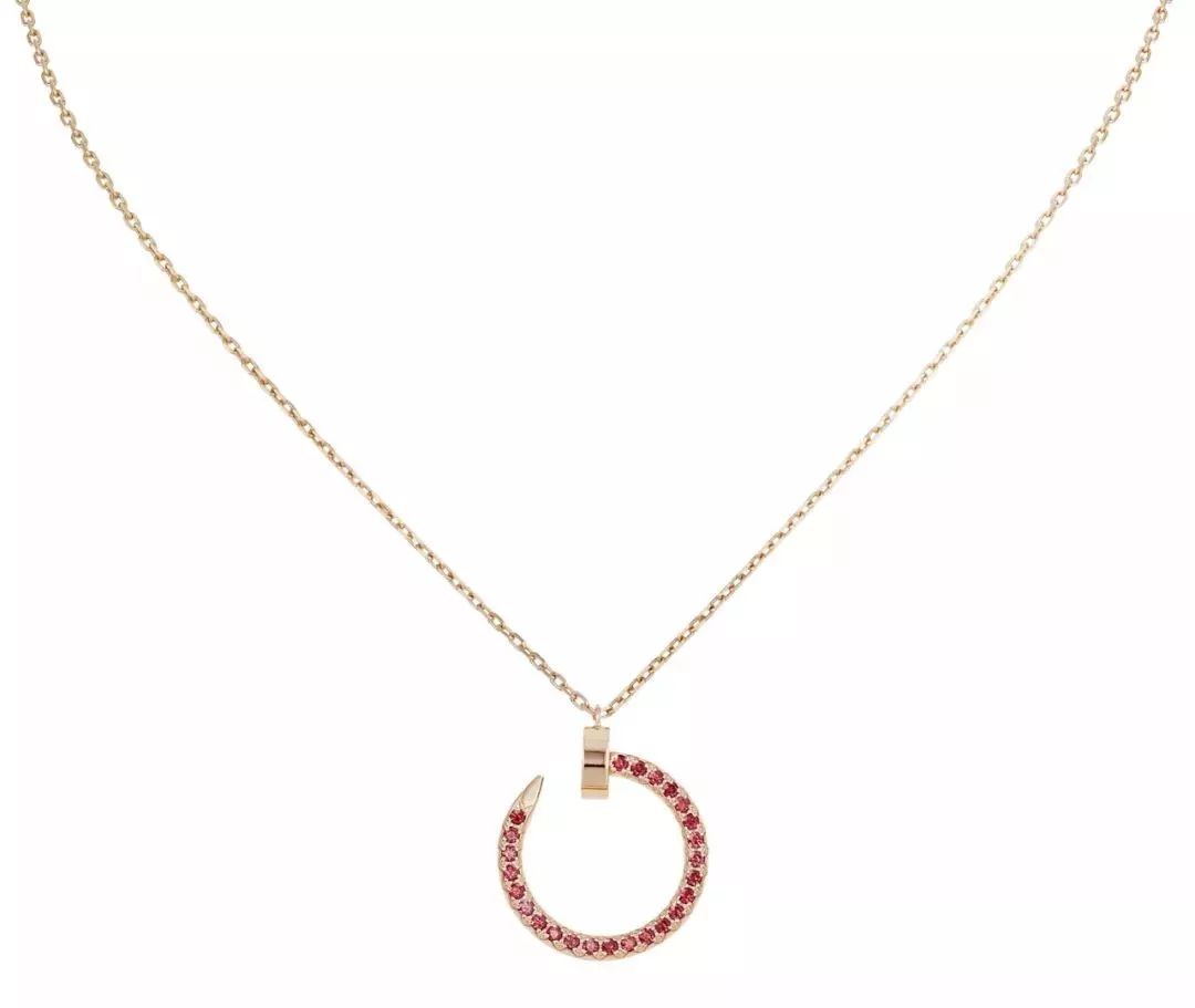 [OrnoraJewelry]JUSTE NECKLACE GOLD RED DIAMONDS