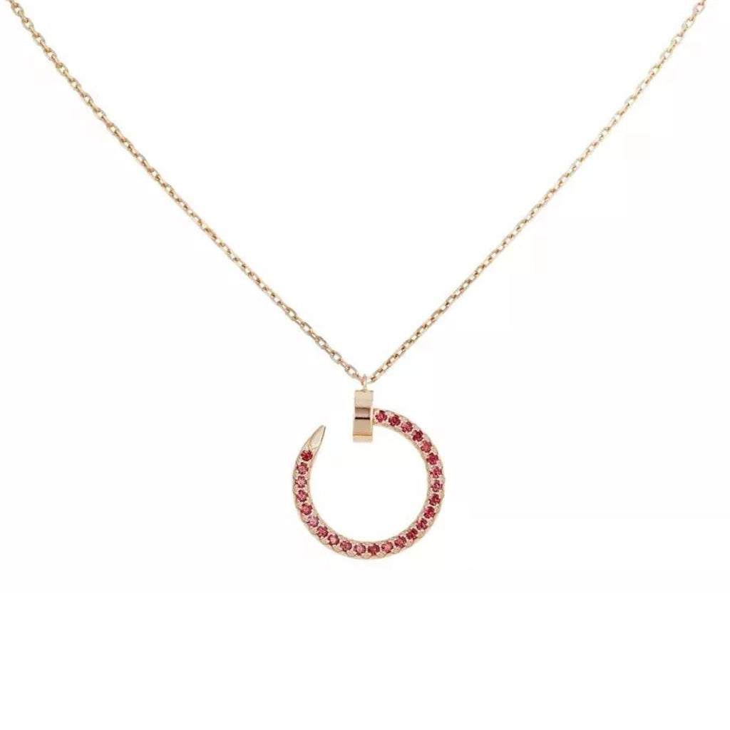 [OrnoraJewelry]JUSTE NECKLACE RED FULL DIAMONDS