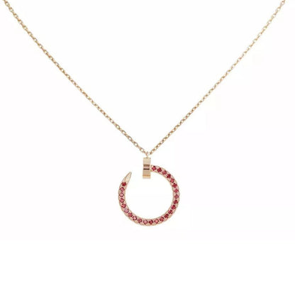 [OrnoraJewelry]JUSTE NECKLACE RED FULL DIAMONDS