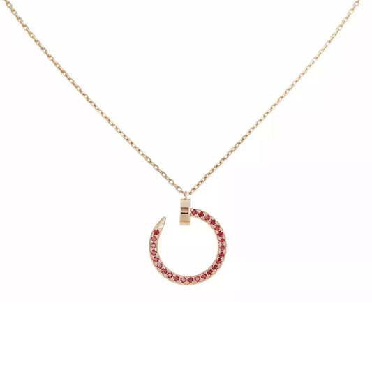 [OrnoraJewelry]JUSTE NECKLACE RED FULL DIAMONDS