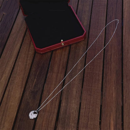 [OrnoraJewelry]AMULETTE SILVER FULL DIAMOND NECKLACE