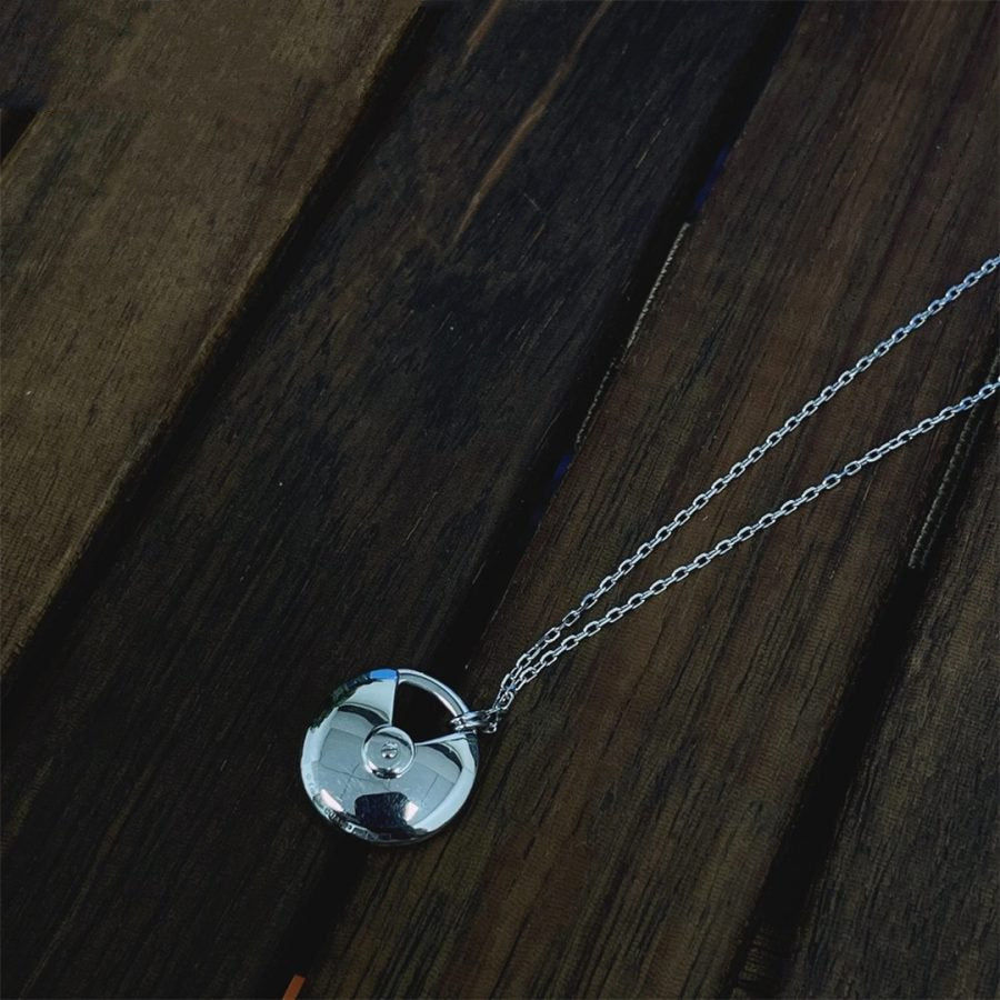 [OrnoraJewelry]AMULETTE SILVER FULL DIAMOND NECKLACE