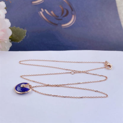 [OrnoraJewelry]AMULETTE ROSE GOLD AGATE NECKLACE