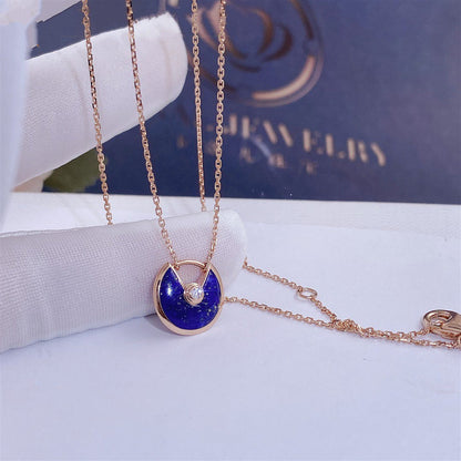 [OrnoraJewelry]AMULETTE ROSE GOLD AGATE NECKLACE
