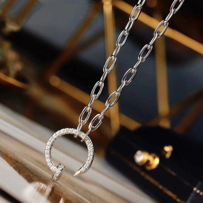 [OrnoraJewelry]JUSTE NECKLACE FULL DIAMONDS