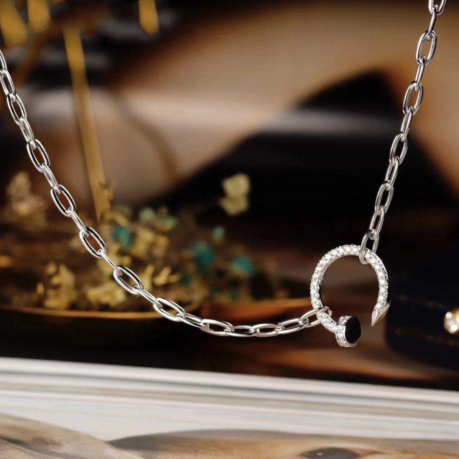 [OrnoraJewelry]JUSTE NECKLACE FULL DIAMONDS